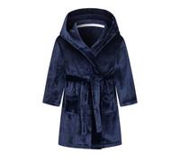CuteOn Garçon Fille Robe de Chambre à Capuche en Flanelle Douce Robe de Nuit Décontractée pour Enfants 11-12Y