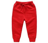 CuteOn Pantalon Bébé Unisexe Garçons Filles Coton Rouge 7 Ans