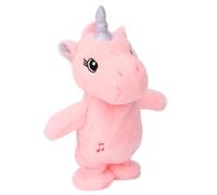 Cuteoy Licorne Parlante Répète Vos Mots - Peluche Électrique Interactive Qui Marche et Chante, Jouet d'Imitation Amusant Cadeau pour Enfants et Bébés Filles, Garçons, Anniversaire, Rose, 25 cm