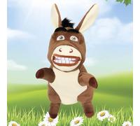 Cuteoy Peluche âne marionnette, jouet avec bouche mobile, jeu de rôle créatif, raconter des histoires, jouets en peluche, cadeaux pour enfants, tout-petits, anniversaire, Noël