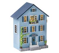 CUTEROOM Kit de maison de poupée miniature avec meubles et lumières LED, fait à la main, pour adolescents et adultes, cadeau Molan House