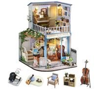 CUTEROOM Kit de Maison de poupée Miniature DIY - Modèle créatif 3D en Bois avec éclairage LED et Mouvement Musical -kit Construction Adulte, décoration intérieure- Mélodie