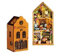 CUTEROOM Kit maison de poupée miniature avec meubles et lumières DEL à faire soi-même, maison de poupée miniature en bois pour femmes et filles, cadeau d'anniversaire (maison de Neil)