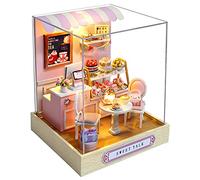 Cuteroom Kit maison de poupée miniature en bois à faire soi-même avec meubles et housse anti-poussière faite à la main pour adolescents et adultes (Sweet Talk)