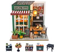 CUTEROOM Kit maison miniature à faire soi-même - Coffee Time - Maison de poupée en bois - Mini bricolage - Décoration créative pour la famille et les amis