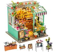 CUTEROOM Maison de poupée Miniature à Monter soi-même avec Fonction NFC, Maquette en Bois avec LED, Serre Miniature, Ensemble de Monde Miniature, kit de Bricolage pour Adultes