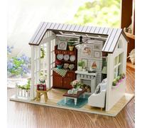 CUTEROOM Maison de poupée Miniature à Monter soi-même, modèle de Maison en Bois avec lumière LED et œuvre Musicale pour Adultes, Amateurs de Bricolage, décoration