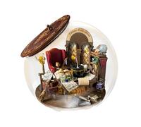 Cuteroom Maisons de poupées-Scène Miniature à Monter soi-même avec dôme en Plastique, lumière LED et Meubles WQ01