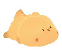 CuteSilic1AnimalNightLightTap&ClapActivatedLampeLEDLampwith7ColorChangingModes3000KWarmLight1200mAhBatteryforKidsbedroomNursery (Jaune) (E)