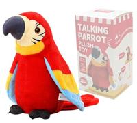 Cutest Jouet Perroquet Imite Le Son Animaux de en Peluche Répétez ce que vous dites Ailes électronique Oiseau Jouet Interactif Intelligents Cadeau Noël Anniversaire pour Enfants Bébé