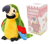 Cutest Jouet Perroquet Imite Le Son Animaux de en Peluche Répétez ce que vous dites Ailes électronique Oiseau Jouet Interactif Intelligents Cadeau Noël Anniversaire pour Enfants Bébé