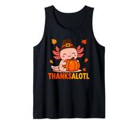 CuteThanksalotl Axolotl Thanksgiving Day Pumpkin Autumn Fall Débardeur