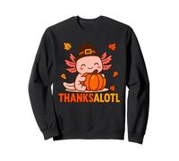 CuteThanksalotl Axolotl Thanksgiving Day Pumpkin Autumn Fall Sweatshirt