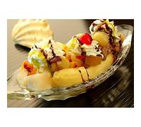 Cutfouwe Banana Split Bowls Glass, Banana Split Dish D'Une Capacité De 8 Onces Pour Crème Glacée, Dessert, Fruits, Pudding, Collation, Noix, Vintage Banana Split Boats,Set of 2