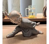 Cutfouwe Bouddha Statue Monk Figure Céramique Kung Fu Figures Bouddha Décoration, Ornements De Poupées De Bricolage Créatives, Cadeau, Artisanat Fin, Accessoires De Thé,1
