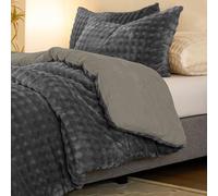 Cutfouwe Couette en Flanelle Douce Bubble, Couverture d'hiver Ultra-Douce 3D, Imitation Fourrure, Couverture Moelleuse pour lit et canapé, Couverture Confortable,Grau,200x220cm