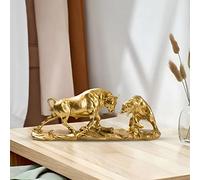 Cutfouwe Figures de taureau et ours et statues de bourse décoratives pour le bureau ou la maison cadeaux pour les amateurs de bourse, statue de sculpture d'ourson