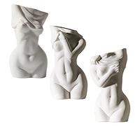 Cutfouwe Statue De Céramique, Femme Sculpture Figurine Home Boûhar Art Deco Figure Statues De Buste Home Décoration Sculpture pour La Pièce Décor, Décoration d'art, Bureau Esthétique,5