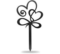 CUTHOLLOW Grand 30CM Métal Cœur Etiquette Jardin - Anti-intempéries - Originaux Marqueur de Jardin, Épais Metal Étiquettes pour Plantes, Exterieur, Terrasse, Balcon, pot de Fleurs, Serre Déco