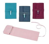 CUTHOLLOW Lot de 4 Sacs de Rangement Tarot en Velours Épais avec Un Pendentif Exquis, Pochette de Protection pour Cartes à Jouer, Tarot et Oracle Deck, 4 Couleurs, 40,5x13 CM