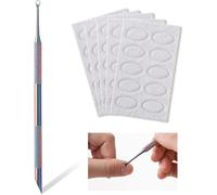 Cuticle Pusher Pre Treatment Double End Remover With 5 Pcs Sand Polishing Tablets,Cuticle Pusher Sticker,Manicure Kit For Pedicure And Nail Art