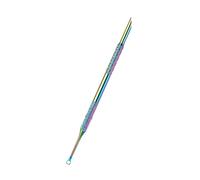 Cuticule en acier inoxydable, Color SLANTED HEAD, I J | Nettoyeur d ' ongles en forme de cercles de grattoir à cuticules à Double tête pour les soins de manucure des femmes