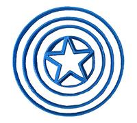 Cuticuter Capitan America Bouclier Pince de Sucre, Bleu, 8 x 7 x 1.5 cm