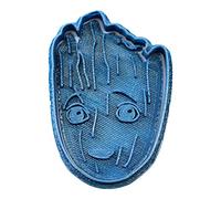 Cuticuter Groot Baby Face Gardiens de la Galaxie Coupe-Biscuits en Plastique, Bleu, 8 x 7 x 1,5 cm