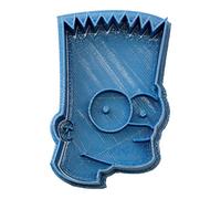 Cuticuter Les Simpsons Bart Moule de Biscuit, Bleu, 8 x 7 x 1.5 cm