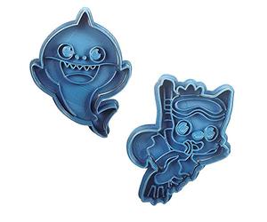 Cuticuter Pack Pinkfong et Baby Shark Emporte-pièces pour biscuits, bleu
