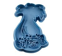 Cuticuter Poppie Troll Moule de Biscuit, Bleu, 8 x 7 x 1.5 cm