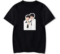Cutie Pie The Series T-Shirt 100% Cotton O-Neck ZeeNuNew Thai Drama Women Men Short Sleeve Casual Tee Black T-Shirts à Manches Courtes(XX-Large)