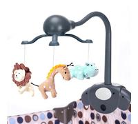 CUTIE PUMPKIN Mobile musical pour bébé avec lumières pour crèche, musique relaxante et sons naturels Comprend un projecteur de lumière avec étoiles et formes. Jouets pour nouveau-né avec vibrations