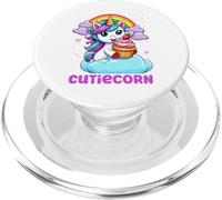 Cutiecorn Cute Unicorn Rainbow Cupcake Cloud Femmes Filles PopSockets PopGrip pour MagSafe