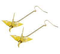CutieJewelry Boucles d'oreilles pendantes en origami avec grue et oiseau pour femme, Papier