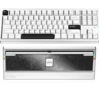 CutiePcs WOBKEY Crush 80 Reboot CNC Aluminium Fermeture Rapide 5 Secondes, Triple Modes de connexion, Clavier mécanique avec acoustique supérieure (Lite Silver)