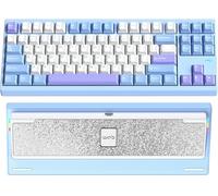 CutiePcs WOBKEY Crush 80 Reboot CNC Aluminium Fermeture Rapide 5 Secondes Triple Modes de Connexion Clavier Mécanique avec Acoustique Supérieure (Pro Bleu)