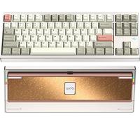 CutiePcs WOBKEY Crush 80 Reboot CNC Aluminium Fermeture Rapide 5 Secondes, Triple Modes de connexion, Clavier mécanique avec acoustique supérieure (Pro Argent chaud)