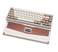 CutiePcs WOBKEY Zen 65 Clavier Mécanique, Quick Release Boîtier en Aluminium CNC, Hot-Swappable, Tri-Mode (BT/2.4G/USB-C), Éclairage RVB, QMK/VIA, Convient pour Mac & Windows (Argent Ultra Chaud)