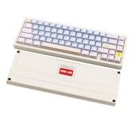 CutiePcs WOBKEY Zen 65 Clavier Mécanique, Quick Release Boîtier en Aluminium CNC, Hot-Swappable, Tri-Mode (BT/2.4G/USB-C), Éclairage RVB, QMK/VIA, Convient pour Mac & Windows (Ultra Blanc Gold)