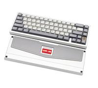 CutiePcs WOBKEY Zen 65 Clavier Mécanique, Quick Release Boîtier en Aluminium CNC, Hot-Swappable, Tri-Mode (BT/2.4G/USB-C), Éclairage RVB, QMK/VIA, pour Mac & Windows (Lite Silver)