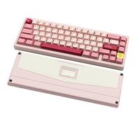 CutiePcs WOBKEY Zen 65 Clavier Mécanique, Quick Release Boîtier en Aluminium CNC, Hot-Swappable, Tri-Mode (BT/2.4G/USB-C), Éclairage RVB, QMK/VIA, Convient pour Mac & Windows (Ultra Rose Gold)