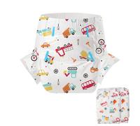CutiePlusU Adulte Couches 2 pièces Busy Driver Culotte d'incontinence jetable Vert(Medium 28"-38")