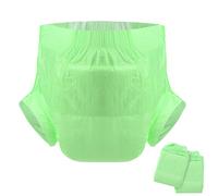 CutiePlusU Adulte Couches 2 pièces Culotte d'incontinence jetable Vert(Medium 28"-38")