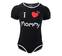 CutiePlusU Combinaison Homme en Coton à Boutons à l'entrejambe - Body Une-Pièce Adulte pour Homme avec Imprimé - J'aime Maman L