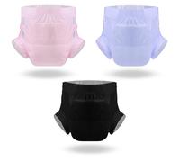 CutiePlusU Couches de Nuit Adulte Maxi Absorption - Lot de 3 - Surface Sèche, Respirant, Anti-Fuites - Discret & Sécurisé - Rose/Violet/Noir(M 71-96CM)