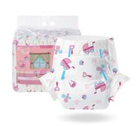 CutiePlusU Couches pour adultes - 10 pièces, Culotte d'incontinence jetable à rabats pour femmes et hommes, absorption maximale pour la nuit - Baby Dream (M 71-96cm)