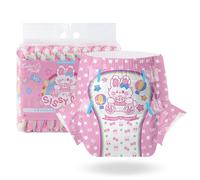 CutiePlusU Couches pour adultes - 10 pièces, Culotte d'incontinence jetable à rabats pour femmes et hommes, absorption maximale pour la nuit - Sissy Baby (L 95-120cm)