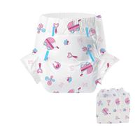 CutiePlusU Couches pour adultes - 10 pièces, Culotte d'incontinence jetable à rabats pour femmes et hommes, absorption maximale pour la nuit - Baby Dream (L 95-120cm)