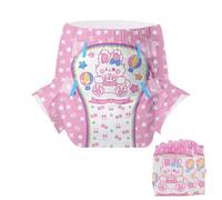 CutiePlusU Couches pour adultes - 2 pièces, Culotte d'incontinence jetable à rabats pour femmes et hommes, absorption maximale pour la nuit - Sissy Baby (L 95-120cm)